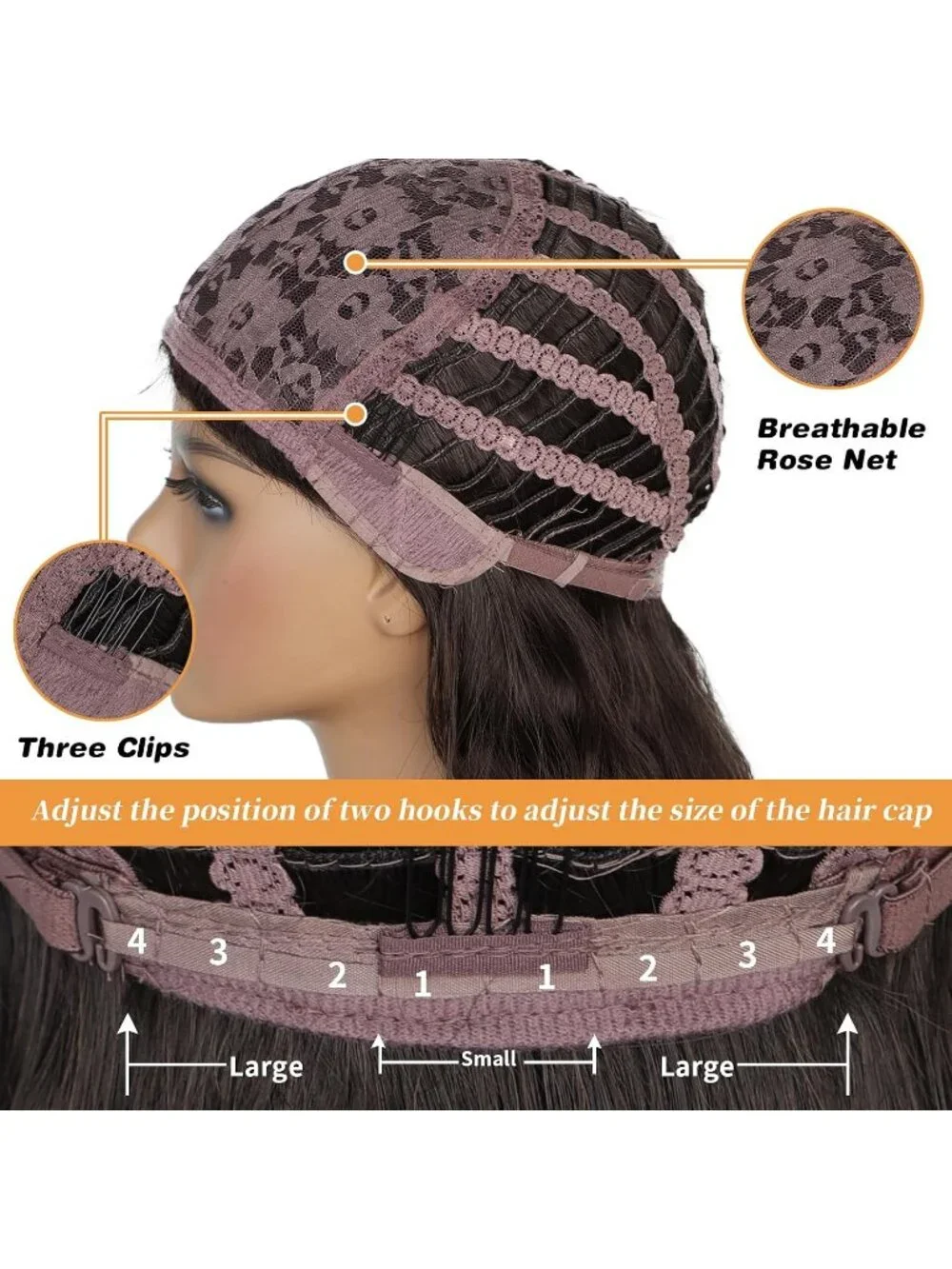 Women's Dark Brown 14 Inch Heat Resistant Synthetic Fiber Shoulder Length Wigs